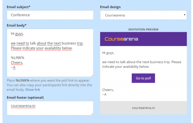 Good Examples Email System Invitations Custom Email Invitations - Xoyondo::blog